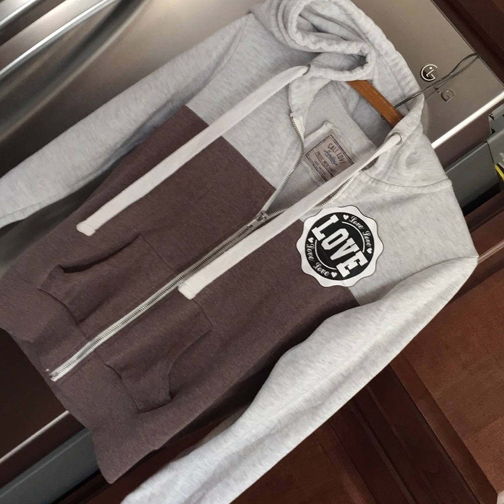 Pacific merchants  LOVE hoodie zipper sweatshirt